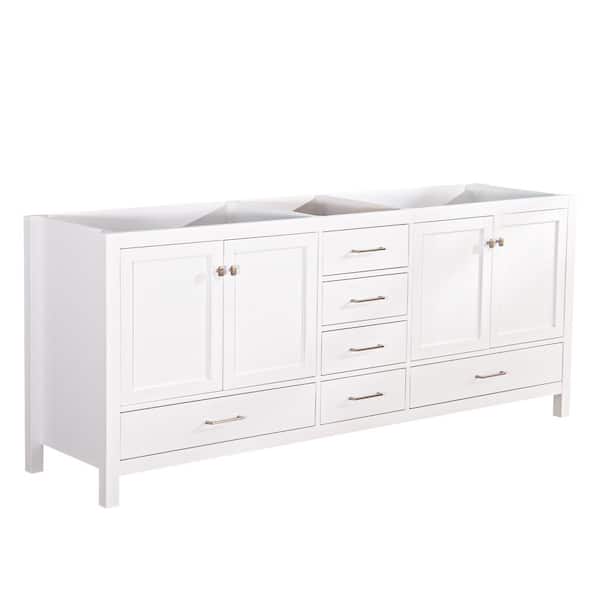 PROOX 84.0 in. W x 21.8 in. D x 34.5 in. H Bath Vanity Cabinet without Top in White