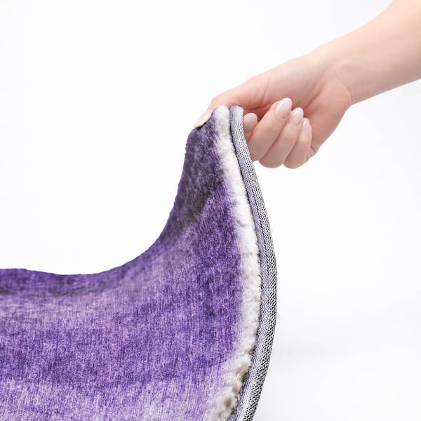 Dream Shag Premium Machine Washable Abstract ADS625 Purple 10 ft. x 14 ft. Area Rug