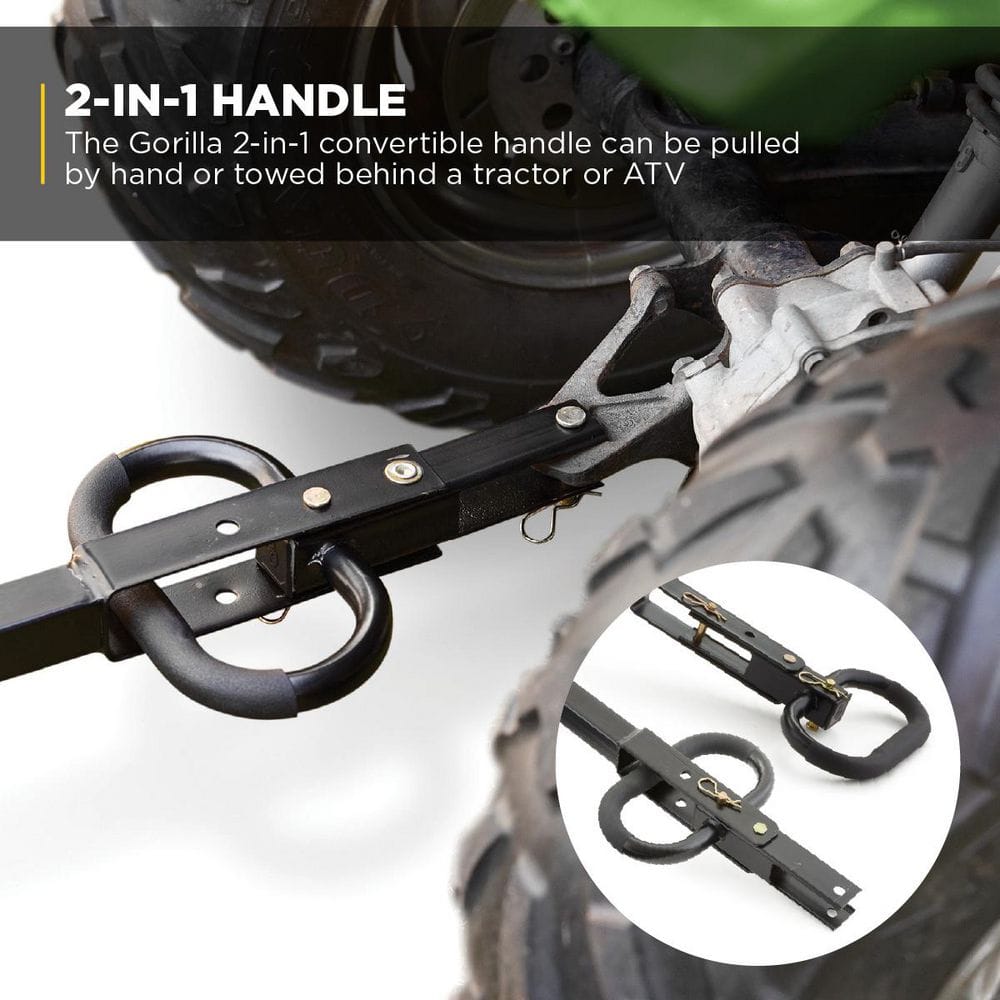 Black Heavy-Duty Steel Utility Wagon with Removable Sides