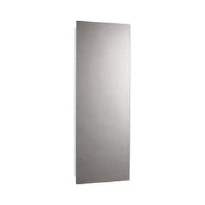 Illusion 13 in. W x 36 in. H Medium Rectangular White Steel Recessed Medicine Cabinet with Polished Edge Mirror