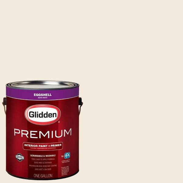Glidden Premium 1 gal. #HDGO56U Pebble White Eggshell Interior Paint ...