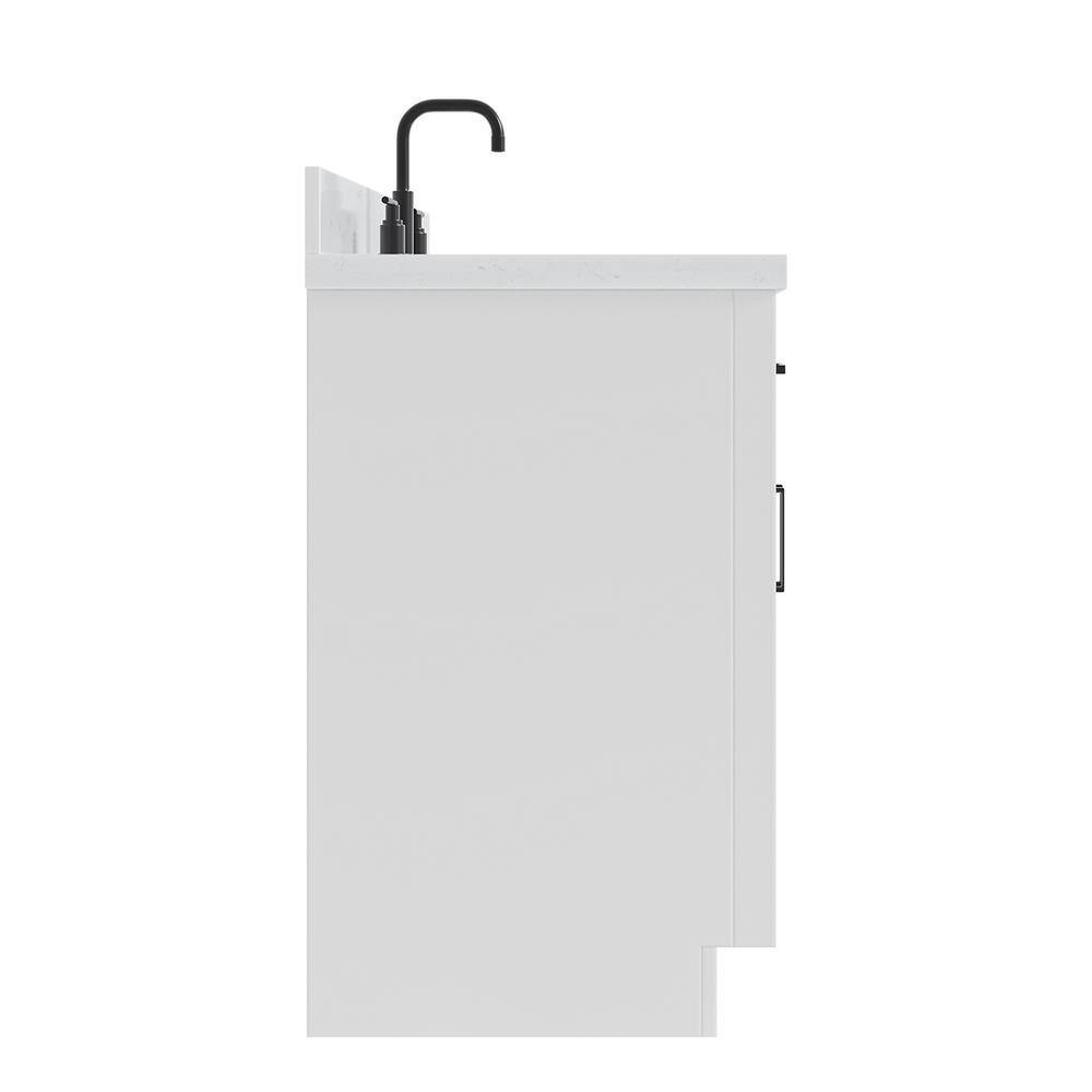 Hepburn 36" White Hardwood Freestanding Single Vanity with Quartz Top