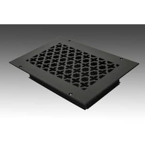 Victorian 10 in. x 6 in. Black Powder Coat Steel Wall Ceiling Vent with Opposed Blade Damper