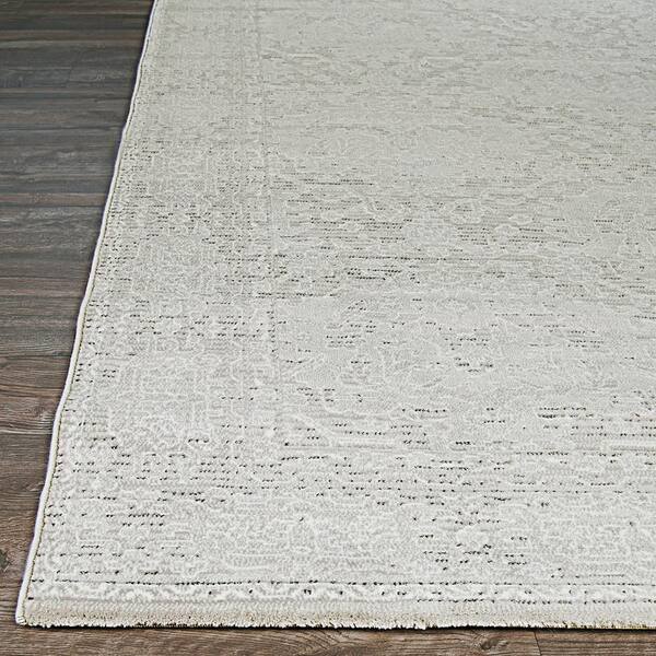 Couristan Marina Collection Rimini Rug 5 by 8-Feet Pearl/Champagne 