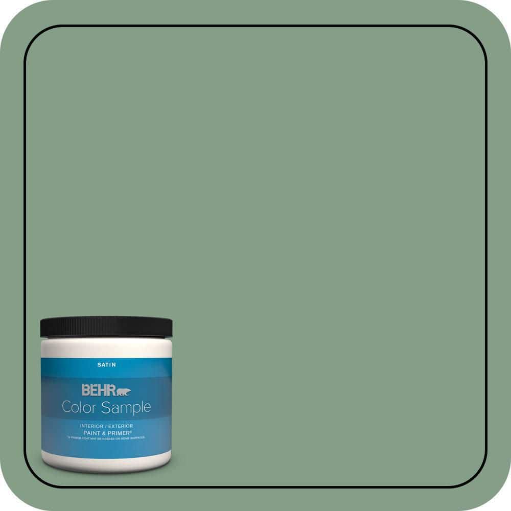 8 oz. #S410-5 Track Green Satin Enamel Interior/Exterior Paint & Primer Color Sample price history on PriceWatchPro