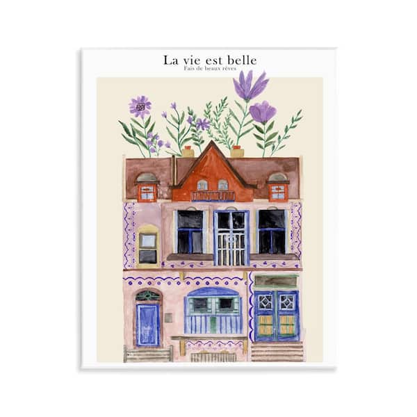 Stupell Industries Blooming City Building by Melissa Wang Unframed Architecture Graphic Art Print 14 in. x 11 in.