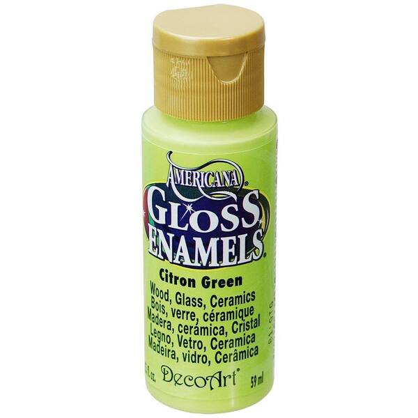 Americana 2 oz. Citron Green Gloss Enamel Paint