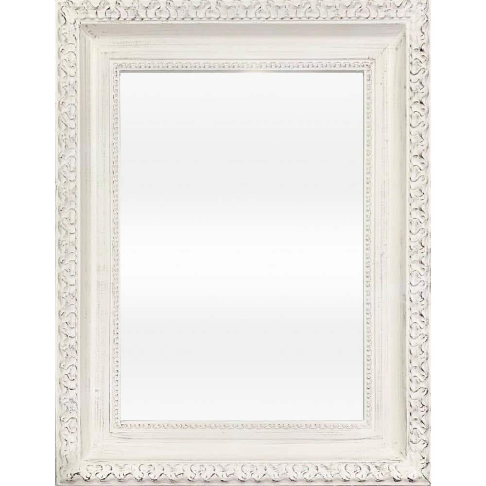 26.3 in. W x 36.3 in. H White Vanity Mirror