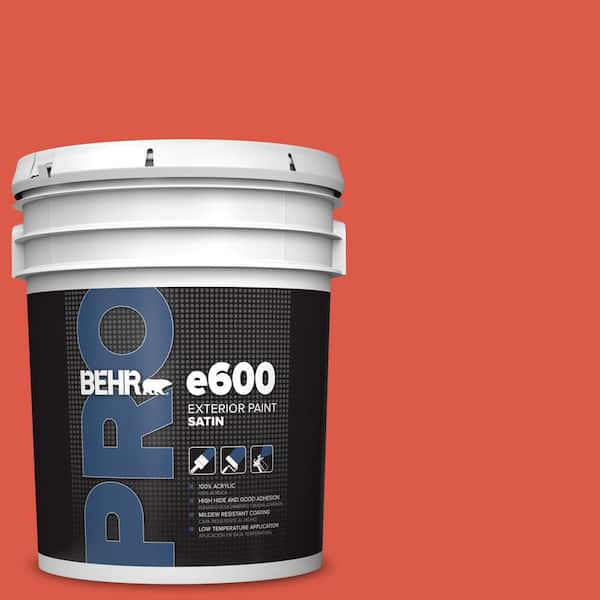 BEHR PRO 5 gal. #T12-7 Red Wire Satin Exterior Paint