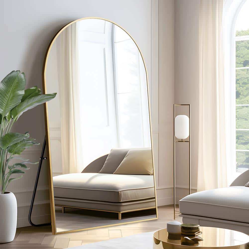 Lirago 39 in. W. x 71 in. H Full Length Arched Free Standing