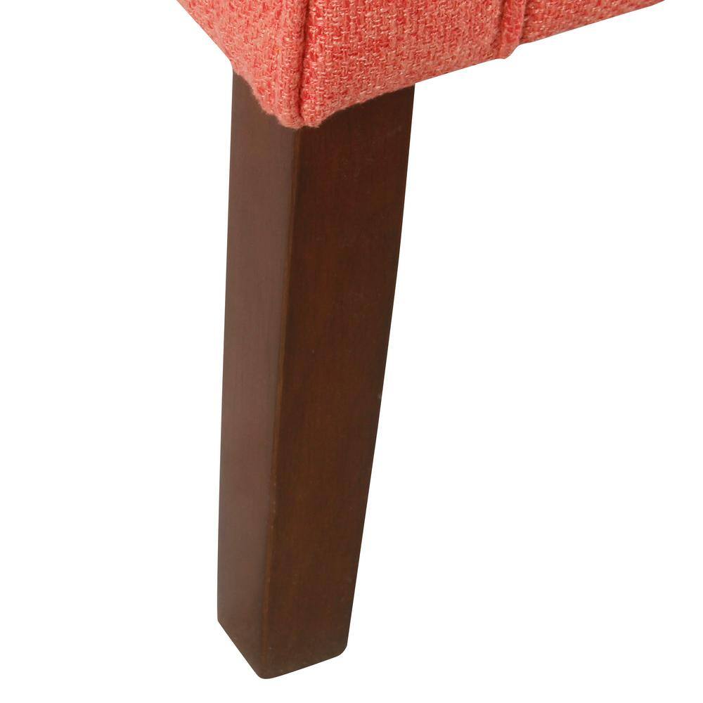 Modern Barrel Accent Chair in Lush Orange with Wood Legs