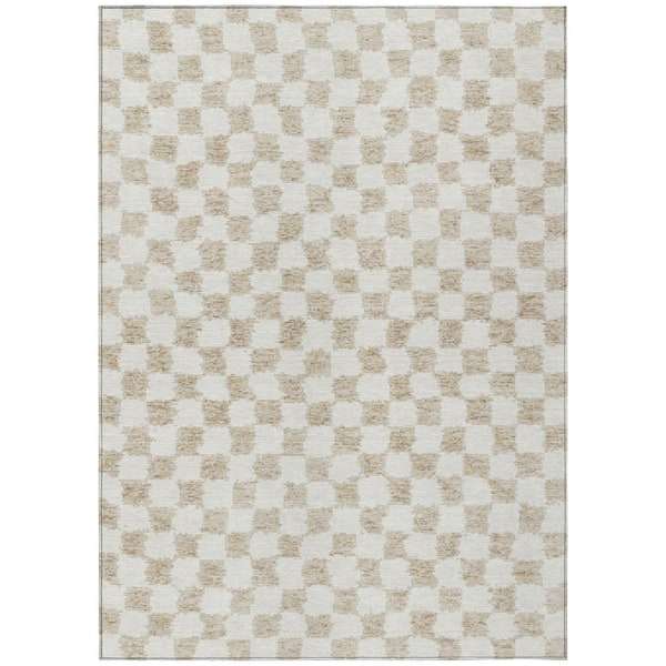 Chantille Machine Washable Indoor/Outdoor Abstract ACN1958 Beige 10 ft. x 14 ft. Area Rug