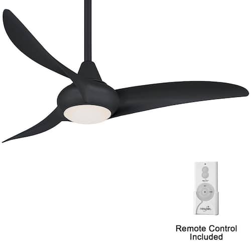 Light Wave 44 in. LED Indoor Coal Ceiling Fan with Light and Remote Control Ceiling Fans With Lights