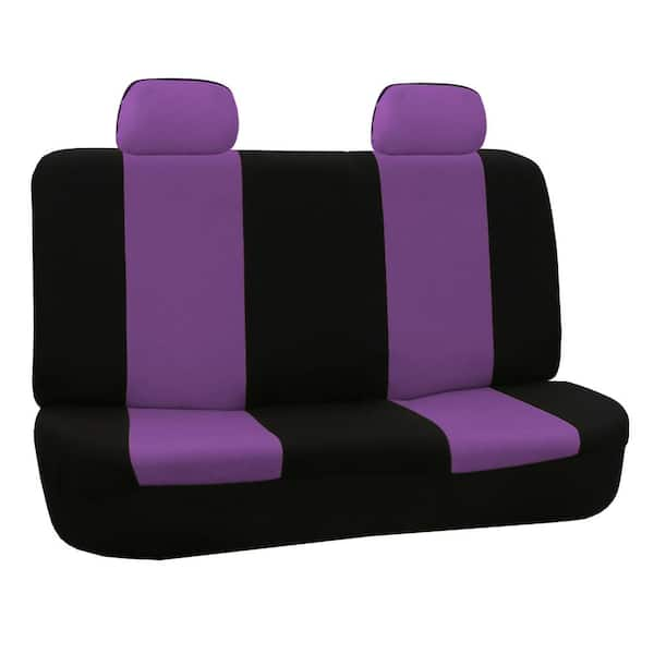 FH Group Flat Cloth 43 in. x 1 in. x 23 in. Full Set Seat Covers, Purple