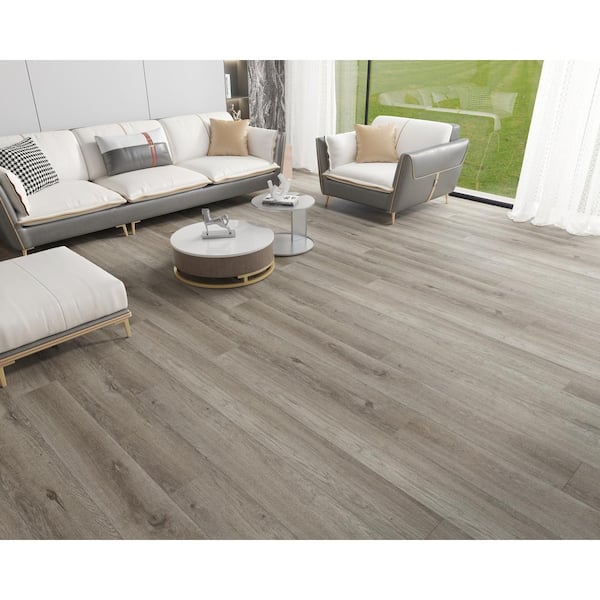 NATU Wide XL SPC Grey Aged 0.5-mil x 9-in W x 72-in L Interlocking Luxury  Vinyl Plank Flooring (22.65-sq ft/ Carton) at