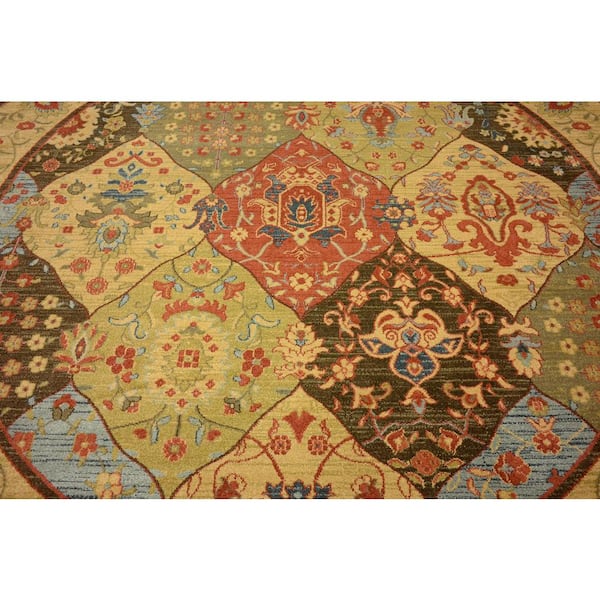 Unique Loom Edinburgh Border Design Rug 8' X 8' Round Red/Black