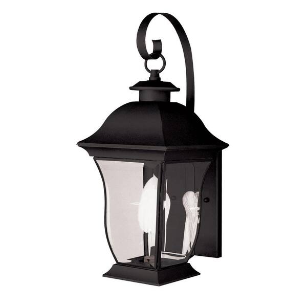 Bel Air Lighting Downing 1-Light Black Outdoor Wall Lantern Sconce