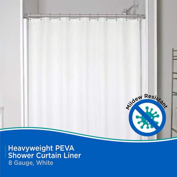 Outlet Lot of 3 100% Peva Shower Curtain Liners 70in x72 inch 2 white, one cream color