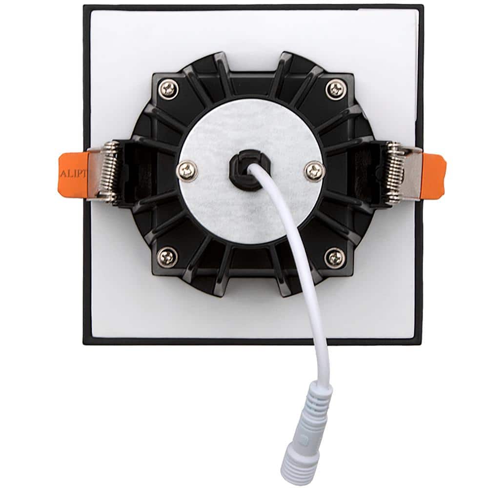 Black Aluminum 4-Inch Square Recessed LED Downlight