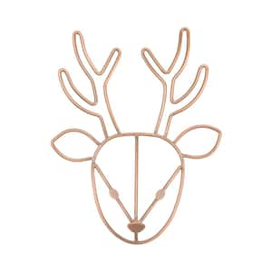 Deer Shaped Wire and Copper Finish Nursery Wall Decor