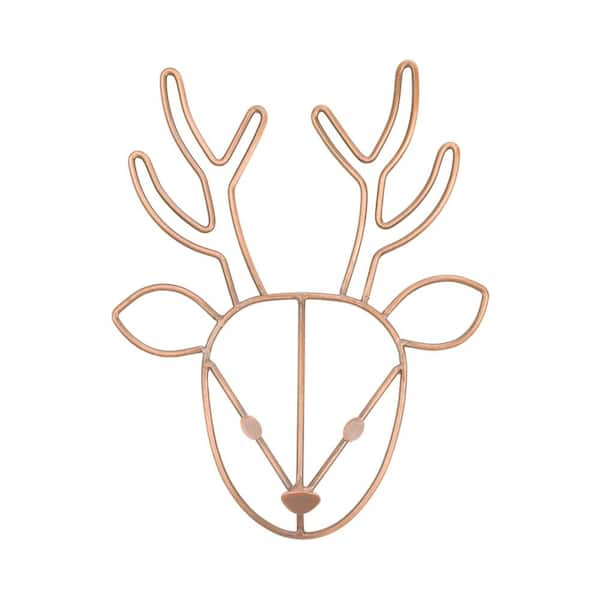 NoJo Deer Shaped Wire and Copper Finish Nursery Wall Decor 3096961P - The  Home Depot