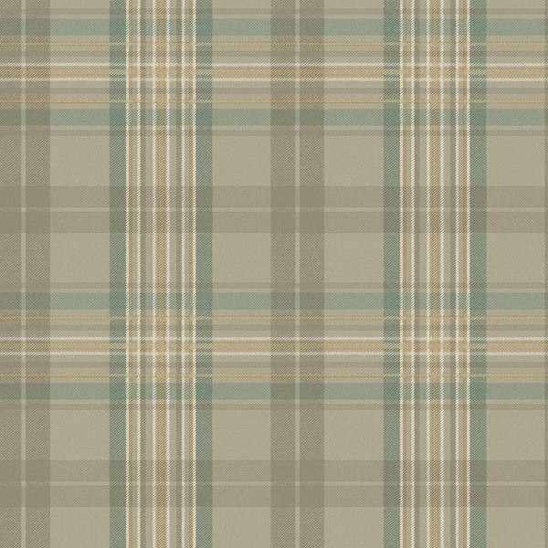 Chesapeake Austin Grey Plaid Grey Wallpaper Sample