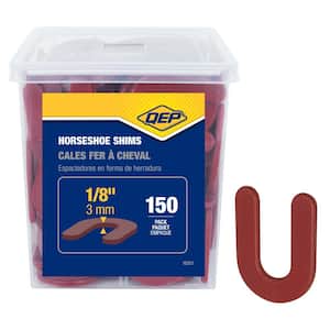 1/8 in. Horseshoe Shim Tile Spacers for Marble, Granite and Stone Floor and Wall Installations (150-Pack)