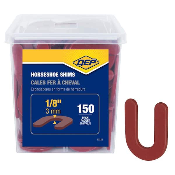 1/8 in. Horseshoe Shim Tile Spacers for Marble, Granite and Stone Floor and Wall Installations (150-Pack)