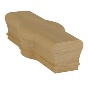 Stair Parts 7220 Unfinished Poplar Tandem Cap Handrail Fitting