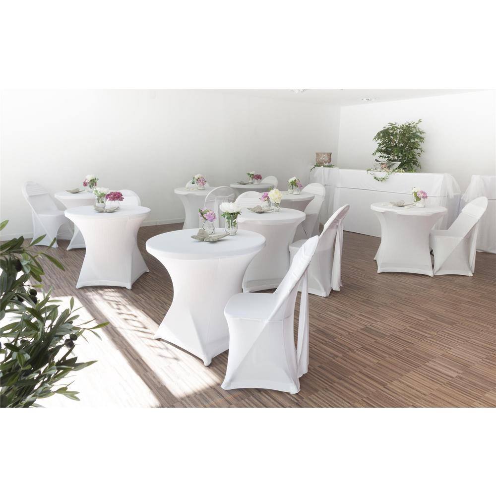White Fan Back Indoor/Outdoor Folding Chair