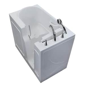 Nova Heated 3.9 ft. Walk-In Non-Whirlpool Bathtub in White with Chrome Trim