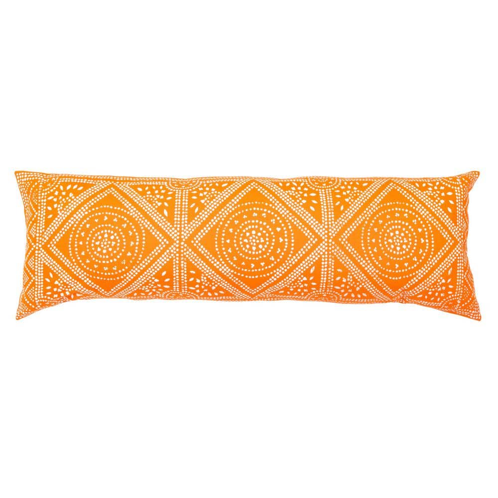 Valenti Bohemian Orange Cotton Rectangular Pillow