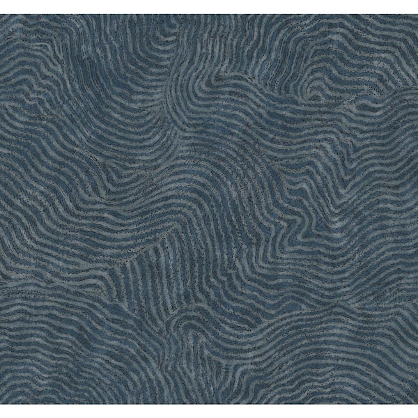 York Wallcoverings Indigo Modern Wood Metallic Non-pasted Non-Woven ...