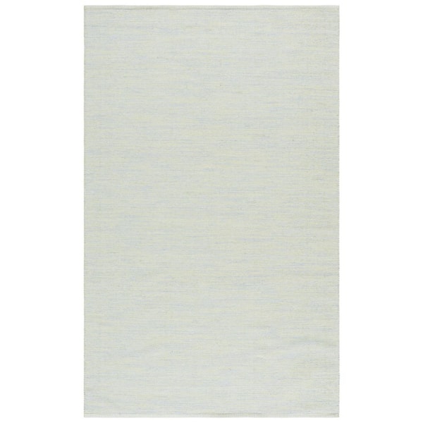 Montauk 8 ft. x 10 ft. Green/Ivory Solid Crosshatch Area Rug