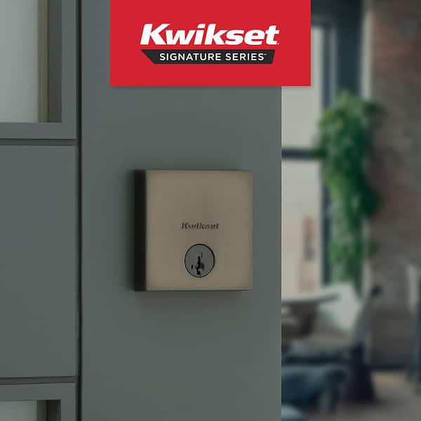 Kwikset Downtown Gunmetal Single Cylinder Square Keyed Entry Door