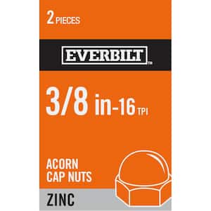 3/8 in.-16 Zinc Plated Cap Nut (2-Pack)