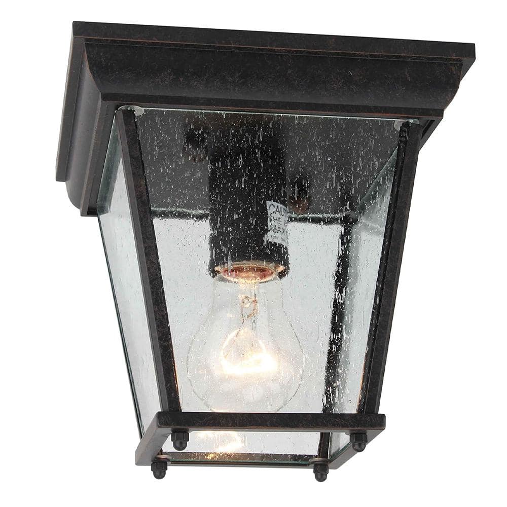 Joel 1-Light Bronze Otdoor Flush Mount Light