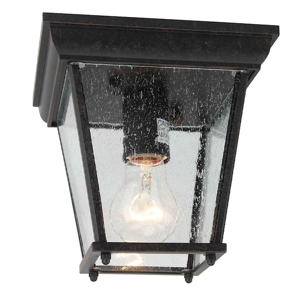 Unbranded Joel 1-Light Bronze Otdoor Flush Mount Light