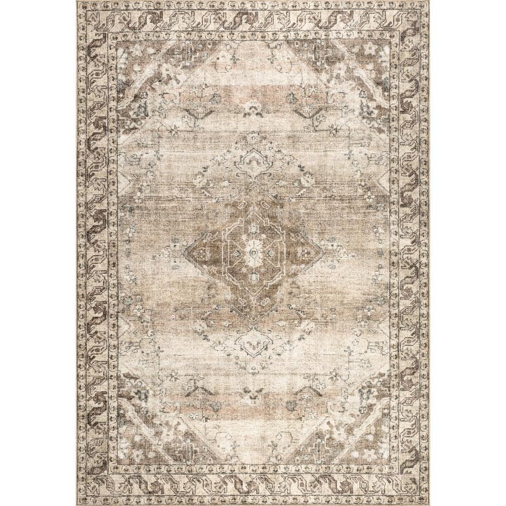 Hillstone Beige 5 ft. x 8 ft. Traditional Vintage Medallion Area Rug price history on PriceWatchPro