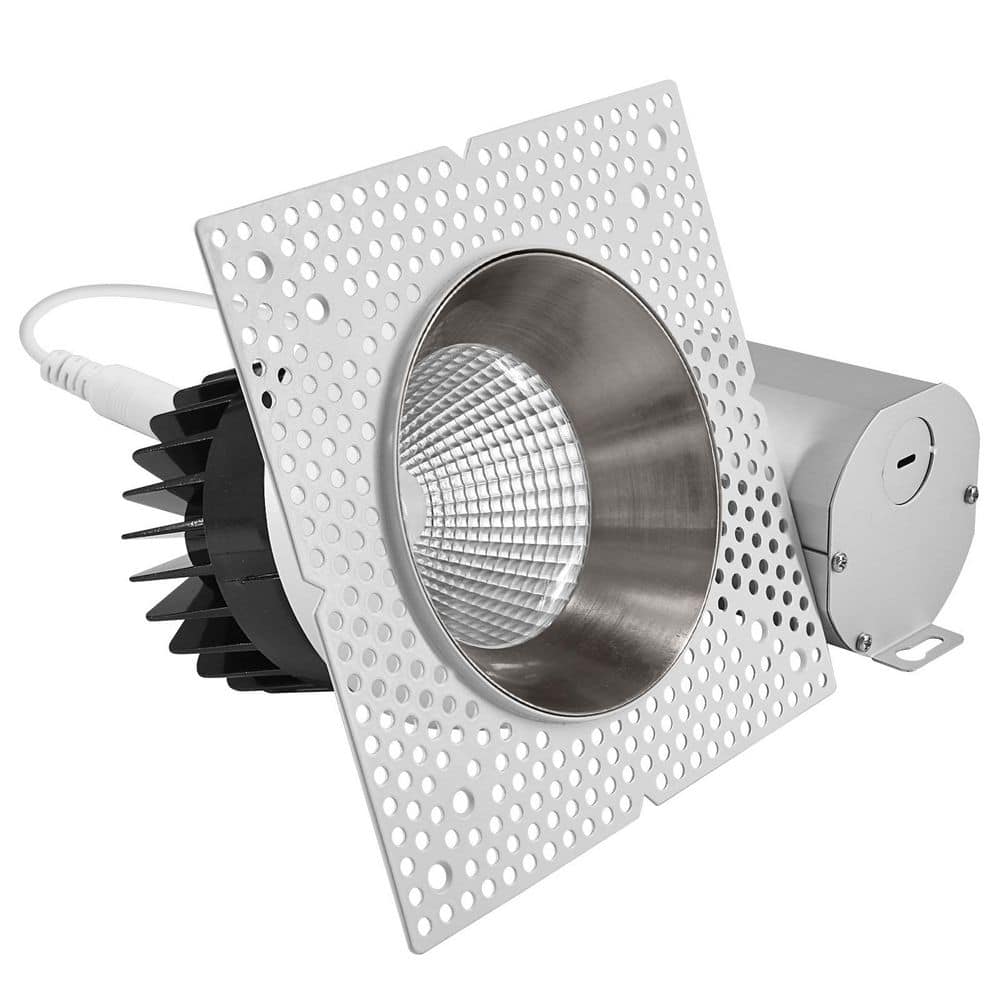 4 in. Integrated LED Trimless Recessed Light with Nickel Trim, 25W, 2000LM, 5CCT, 38°, Dimmable, CRI90, White + Nickel price history on PriceWatchPro