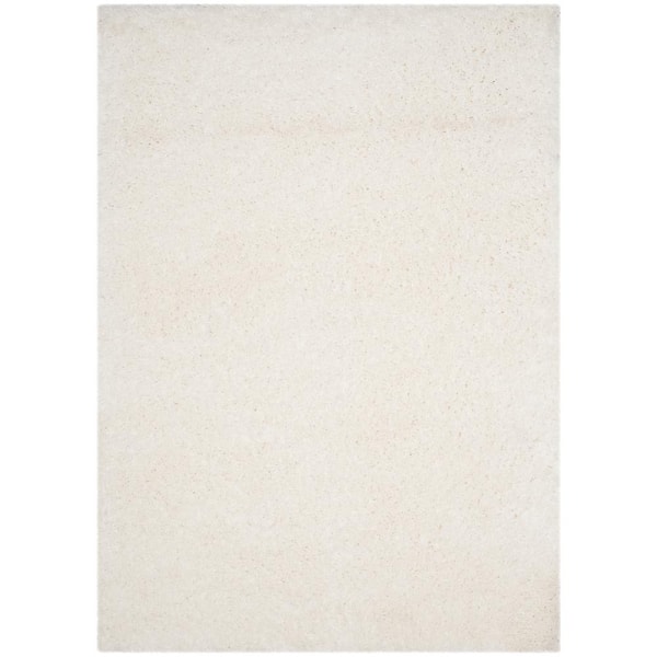 SAFAVIEH Polar Shag White 7 ft. x 9 ft. Solid Area Rug