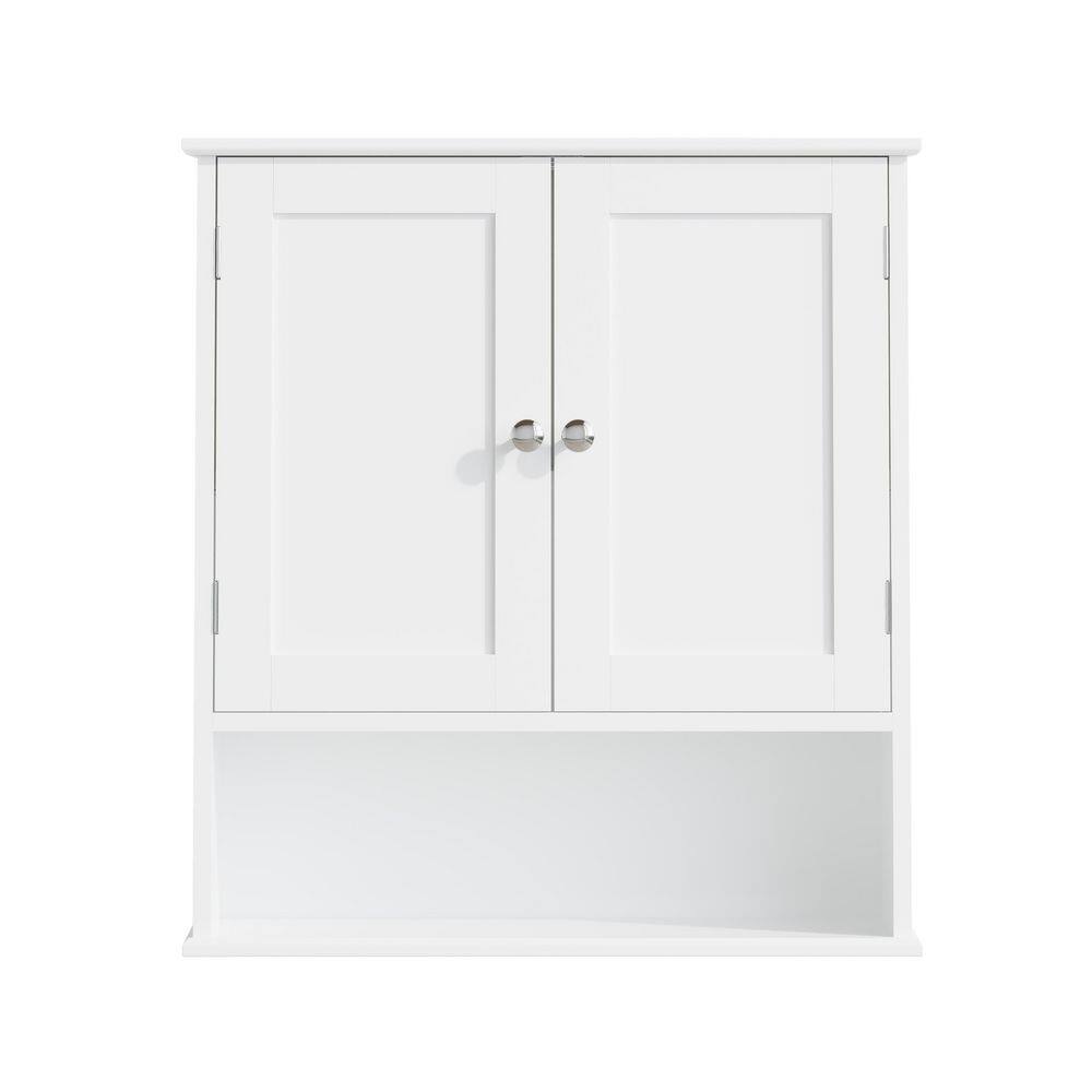 23.6 in. W x 25.6 in. H Rectangular Bathroom Storage Medicine Cabinet without Mirror with Adjustable Shelves in White price history on PriceWatchPro