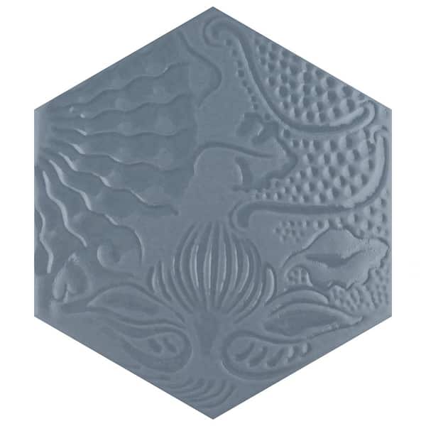 Merola Tile Gaudi Lux Hex Ducados 8-5/8 in. x 9-7/8 in. Porcelain Floor and Wall Take Home Tile Sample