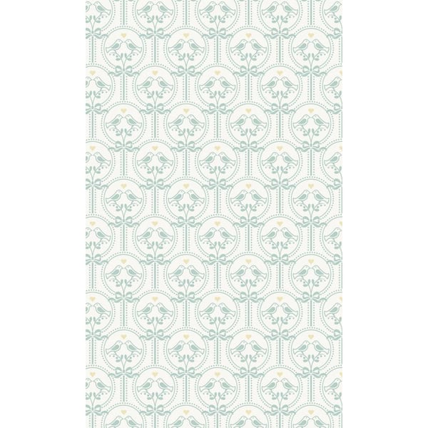 Walls Republic Green Non-Pasted Oiseaux Bird Lovers Tropical Shelf Liner Non-Woven Wallpaper Double Roll (57 sq. ft.)
