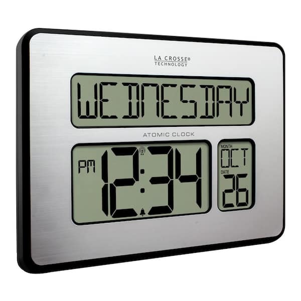 La Crosse Technology WA int atomique Large Full Digital Calendrier Horloge Rétroéclairage