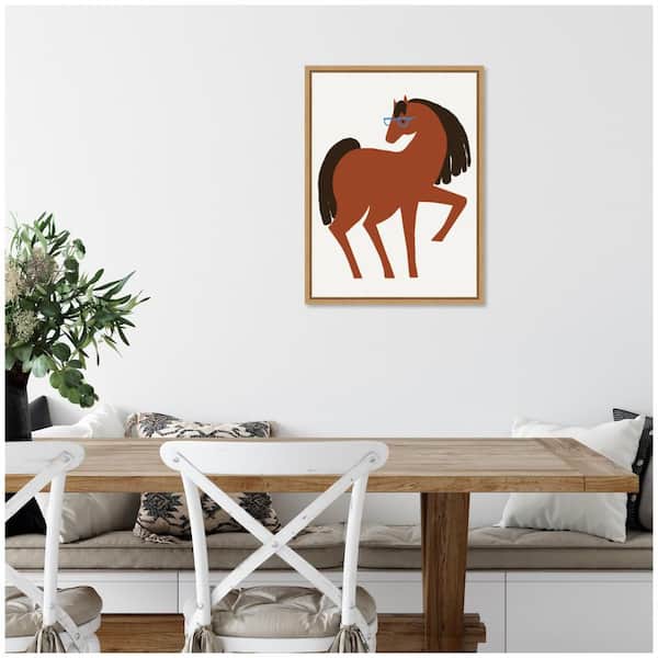 Sylvie "Farm Horse" by Hannah Beisang Natural Framed Art Print 18 in. x 24 in.