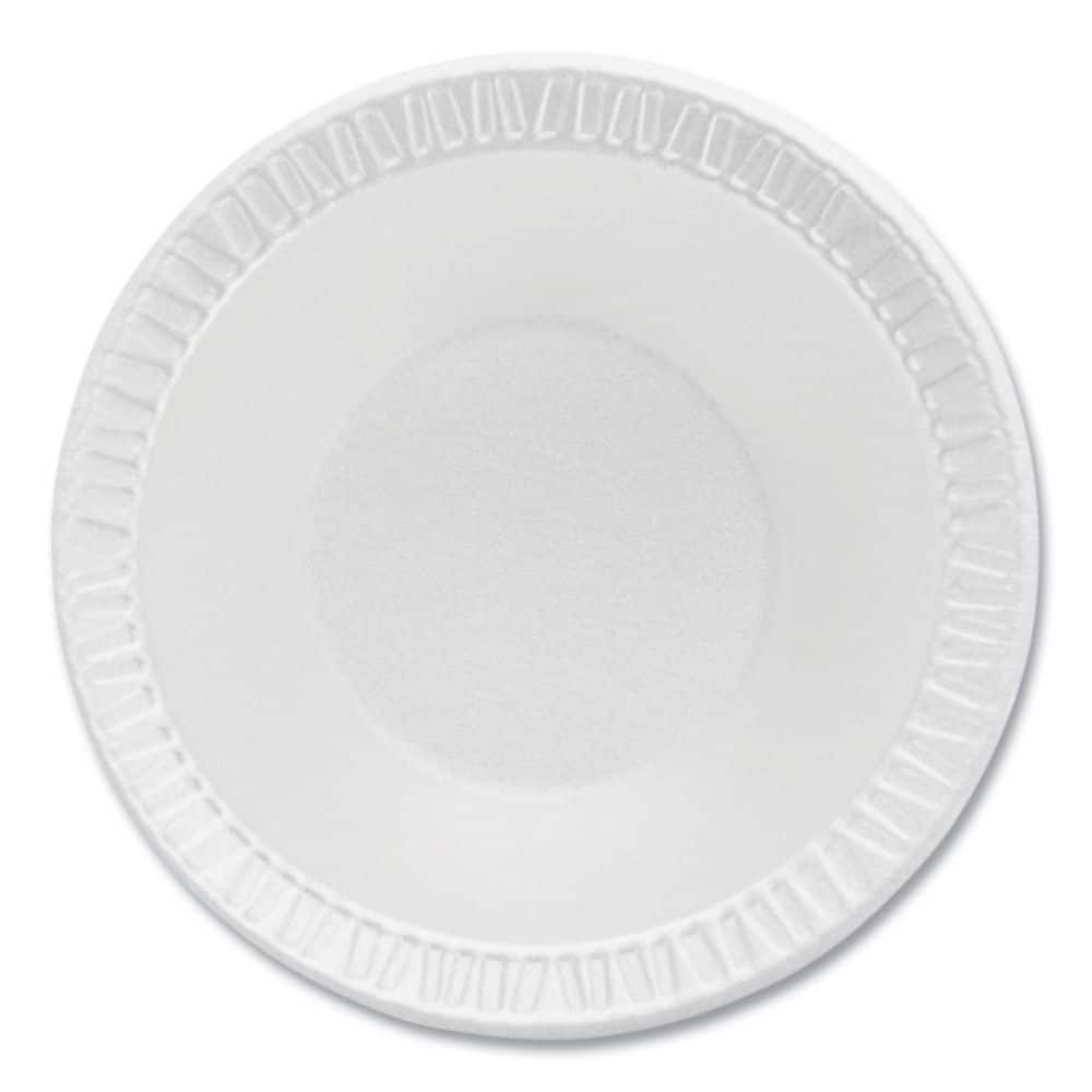 5 oz. White Non-Laminated Disposable Foam Bowls, 125 / Pack, 8 Packs / Cart