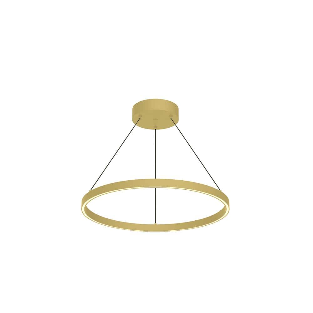 KUZCO Cerchio 24 in. 1 Light 51-Watt Brushed Gold Integrated LED