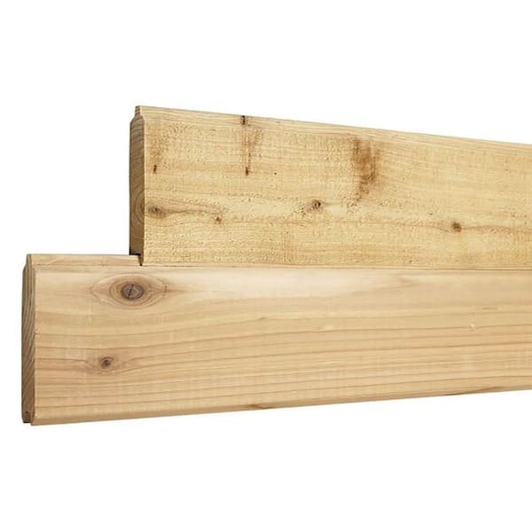 1 in. x 4 in. x 144 in. Knotty Cedar Tongue and Groove Siding