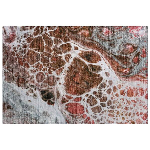 Dream Shag Premium Machine Washable Abstract ADS682 Sky 9 ft. x 12 ft. Area Rug